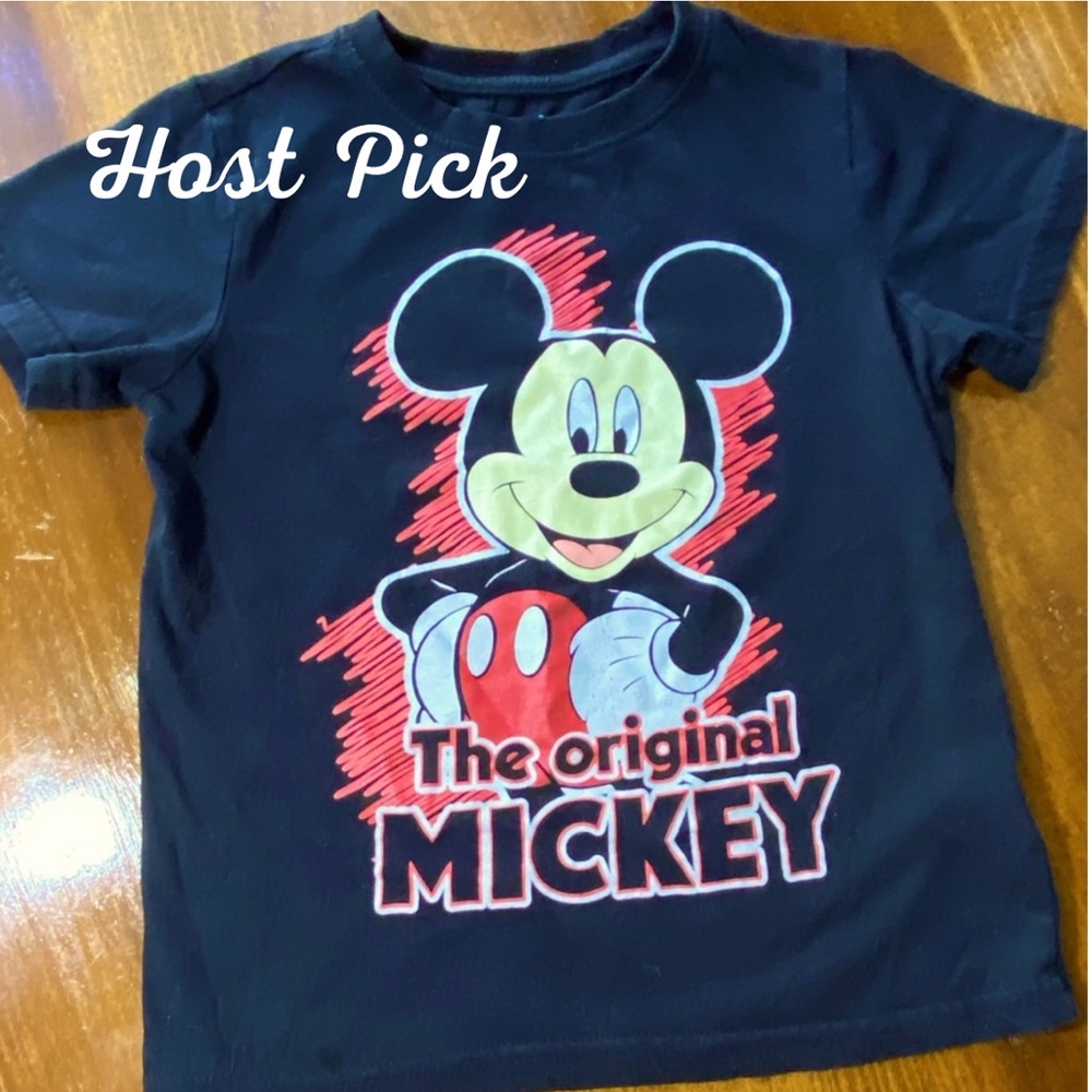 The ORIGINAL MICKEY Kids Black Short Sleeve T Shirt Size 6